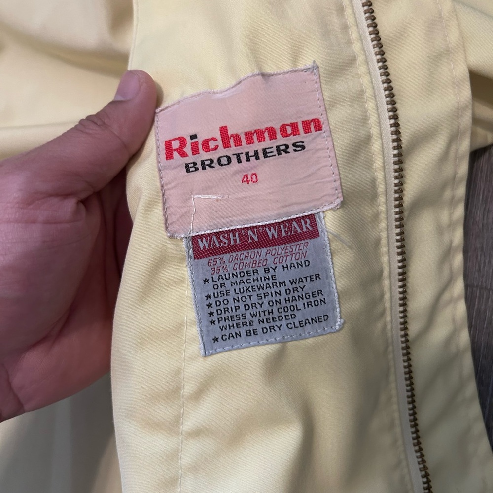 50s 60s Richman Brothers Bomber Jacket Vintage Lightweight Casual Mens Sz 40